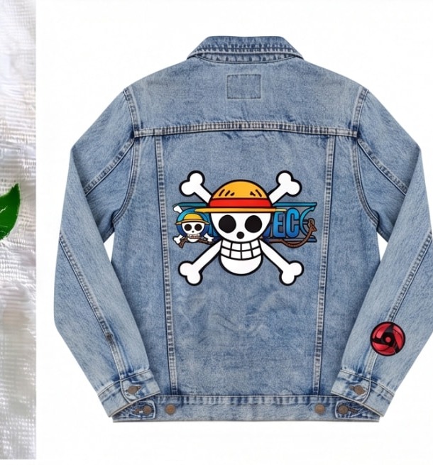 Chaqueta de mezclilla personalizada con estampado